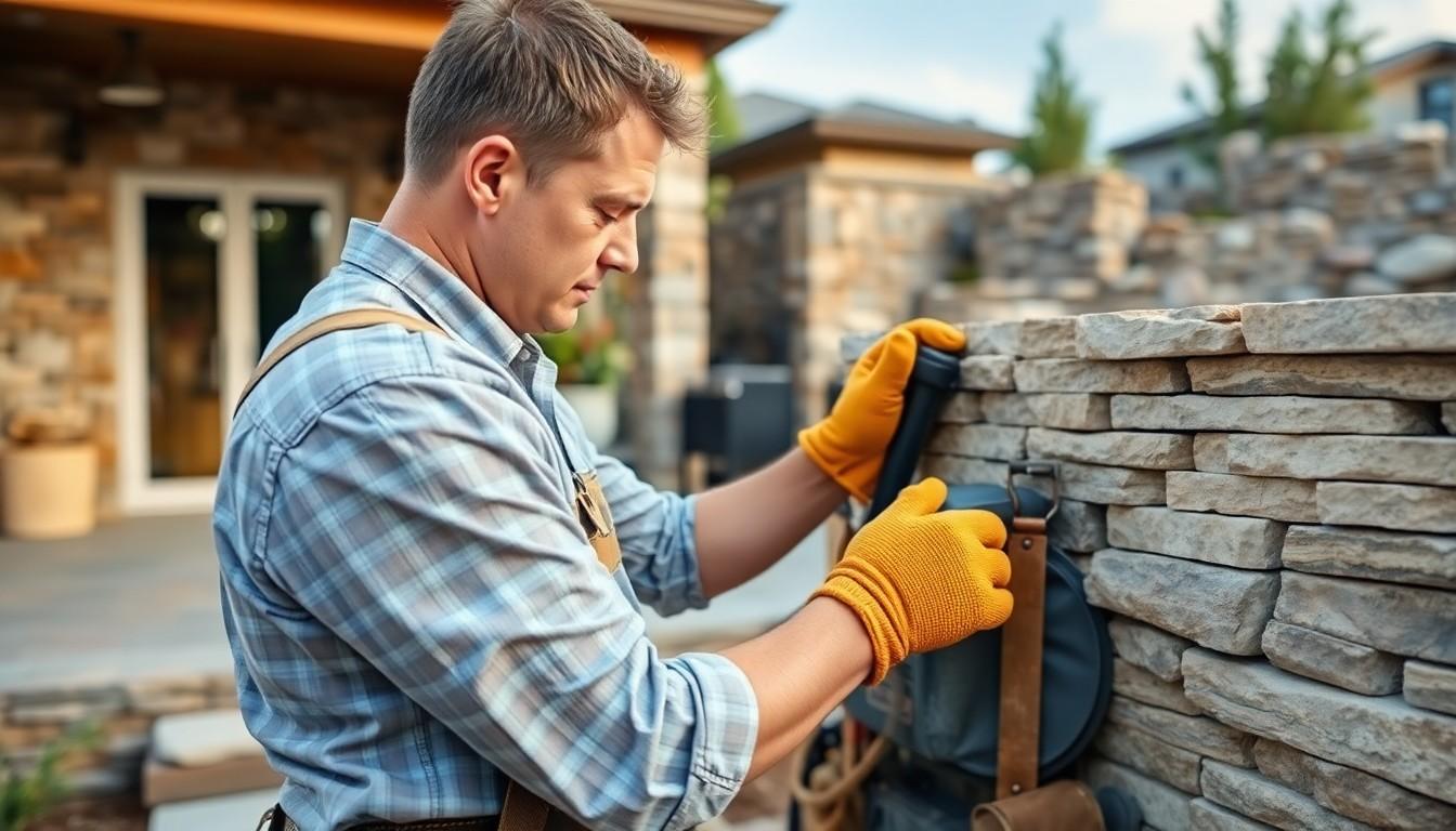 Install Stacked Stone Veneer