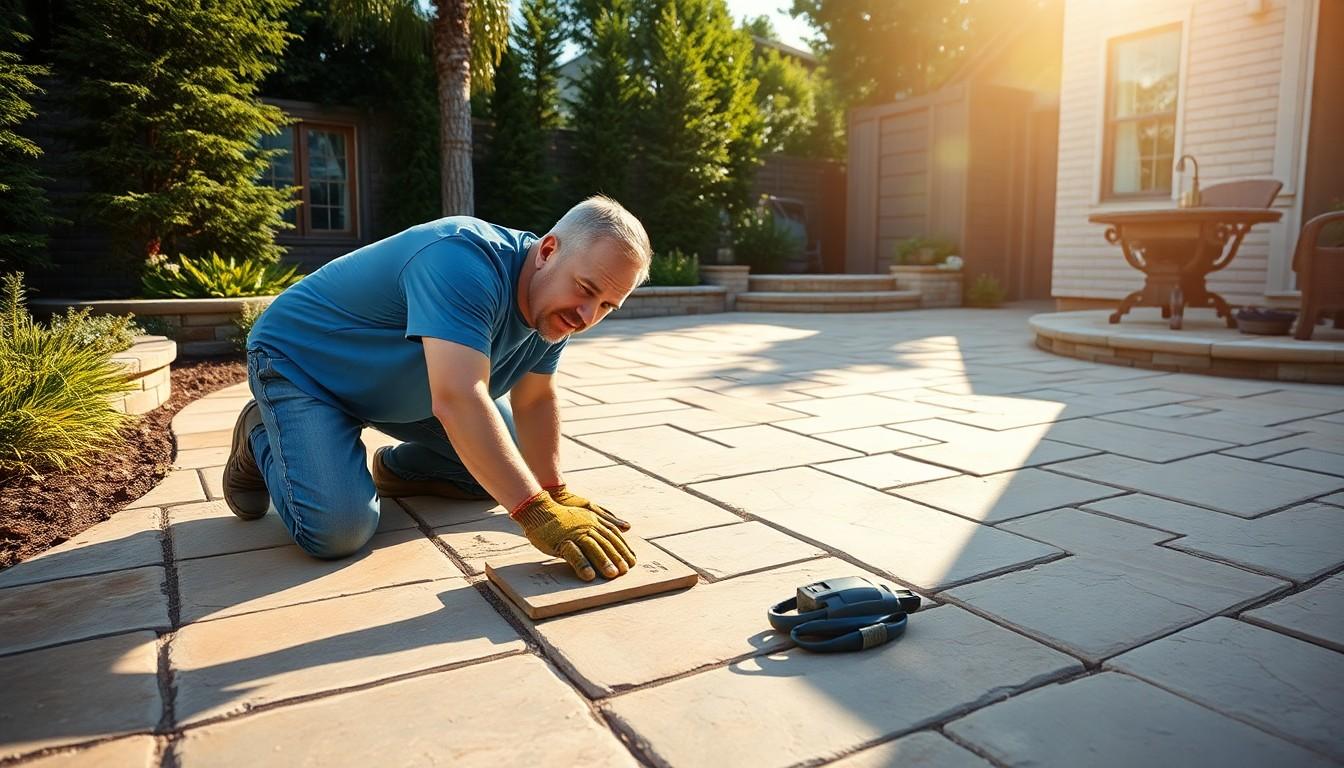 Install Sandstone Pavers