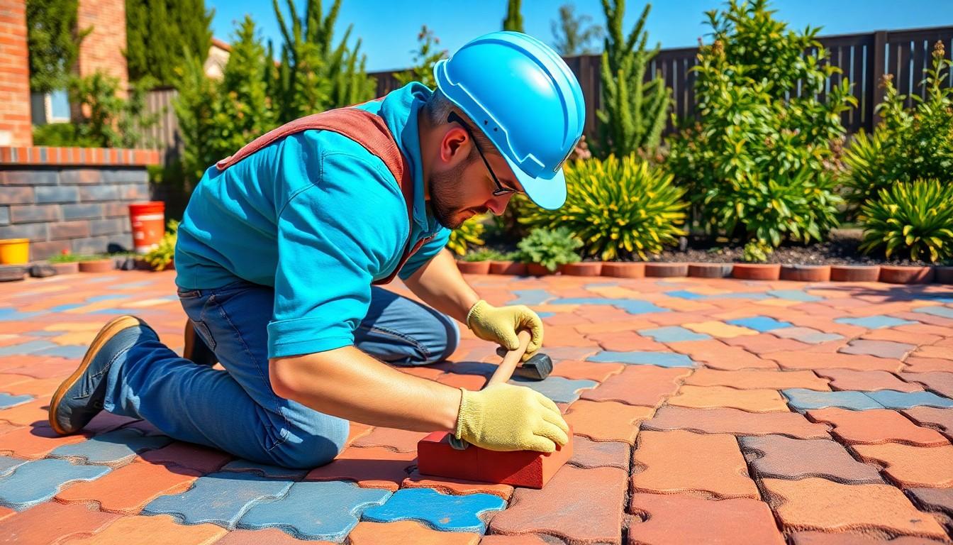 Install Interlocking Brick