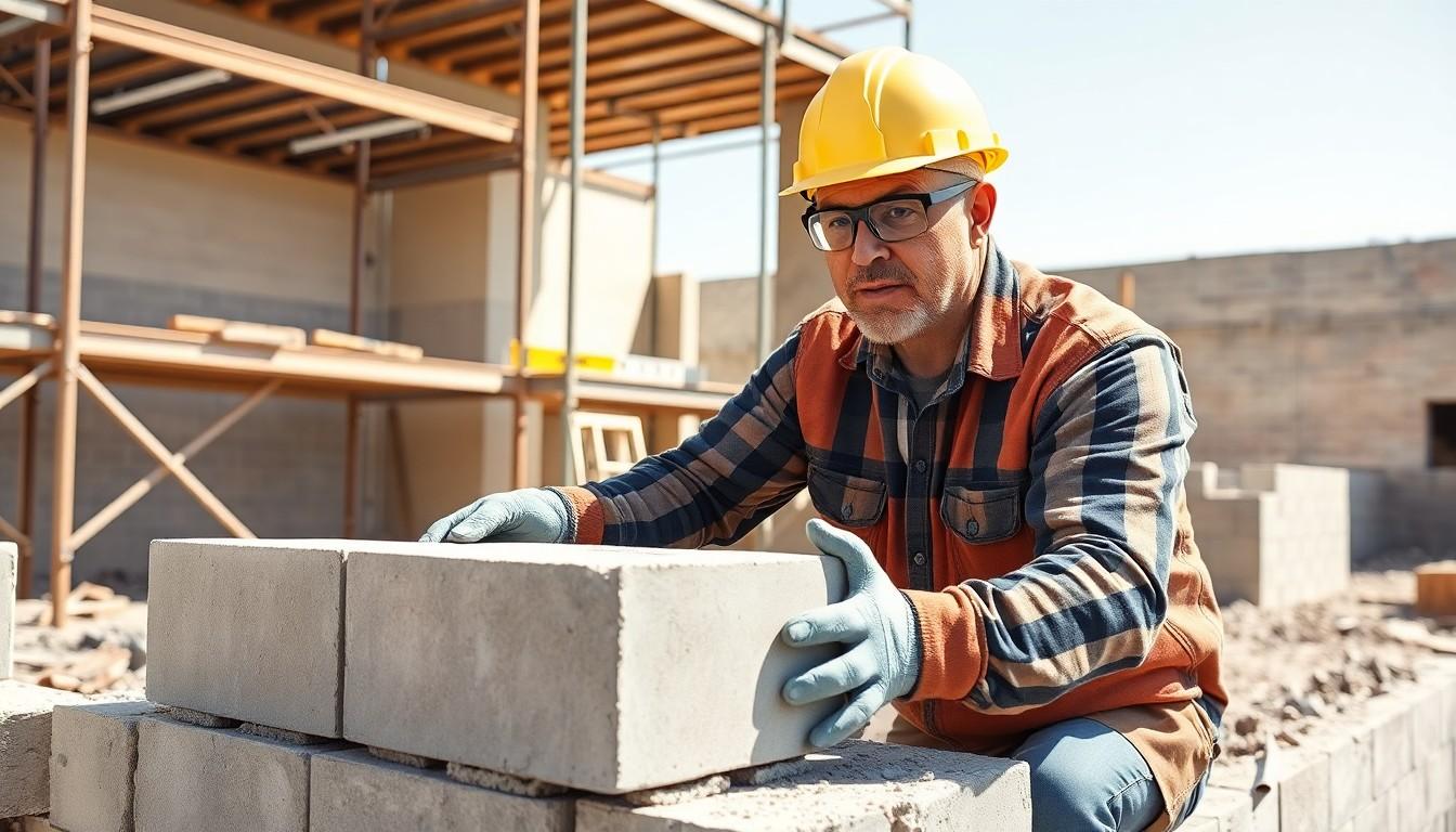 Install CMU Block Wall