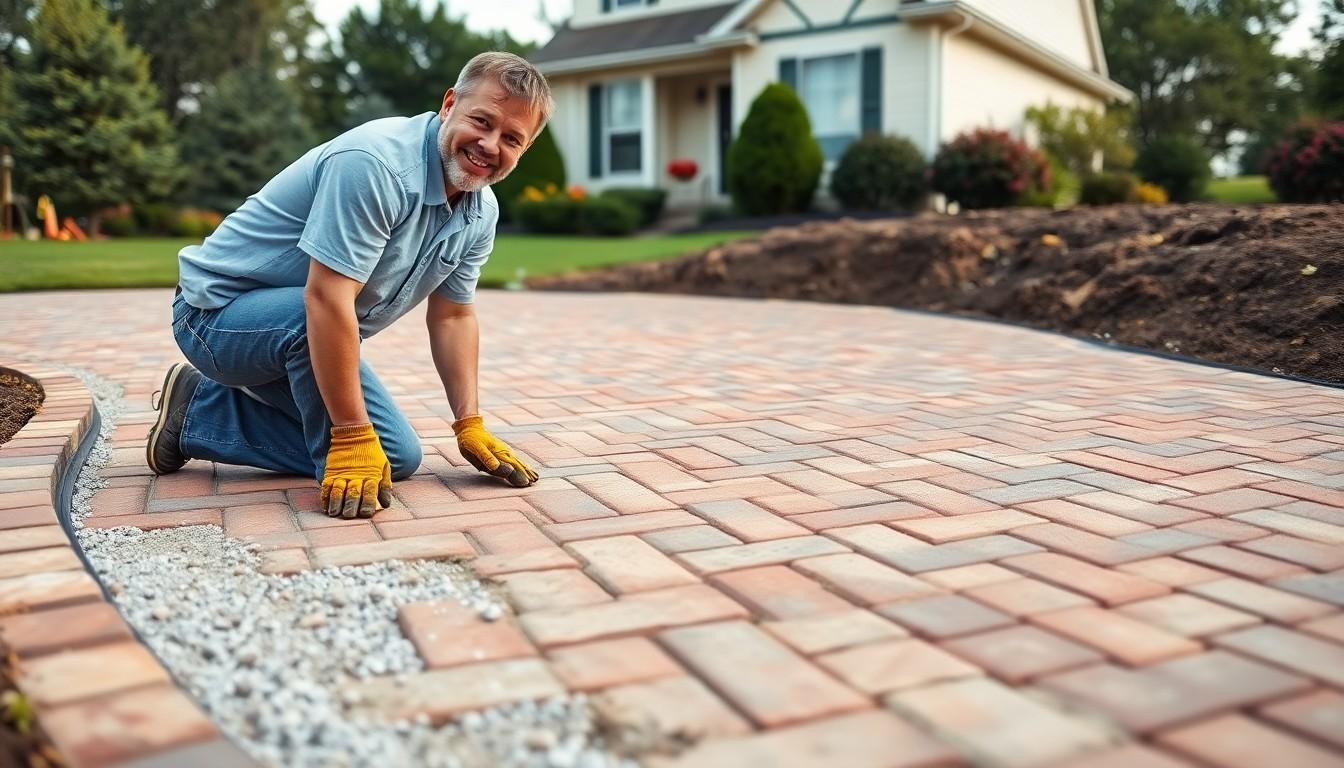 Install Brick Paver Driveway