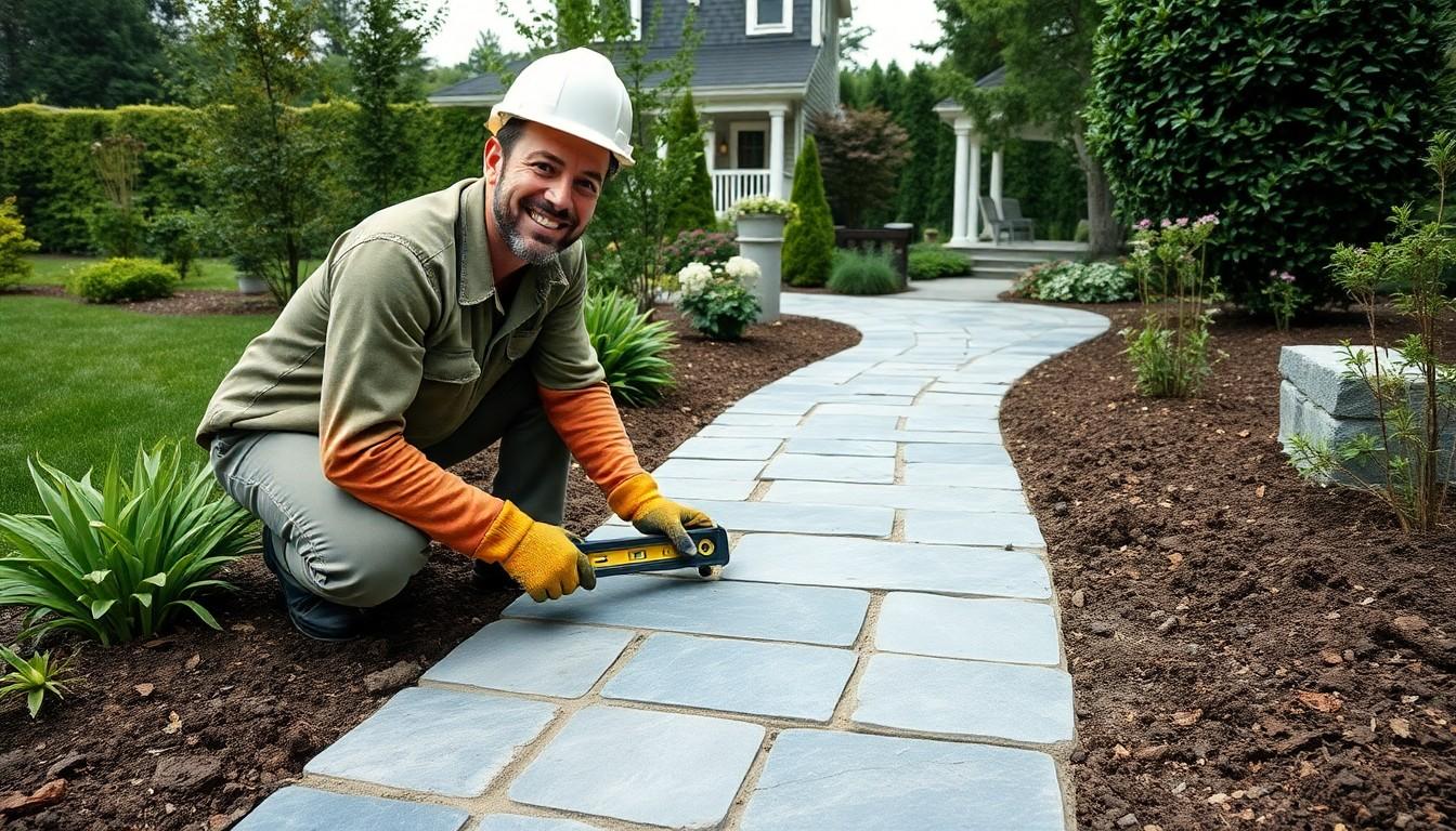 Install Bluestone Walkway