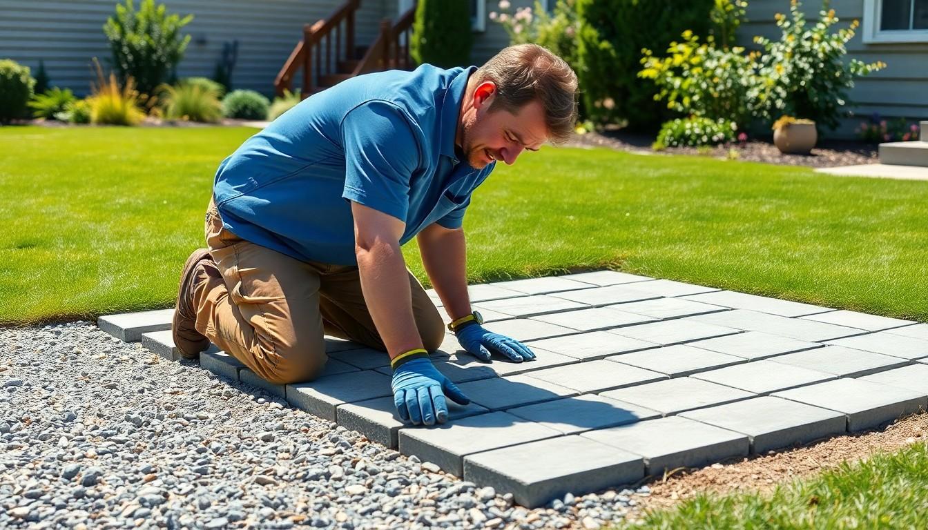 Install Bluestone Pavers