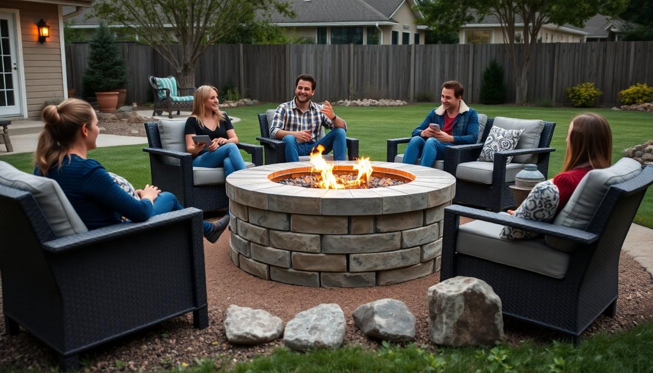 Install Block Firepit