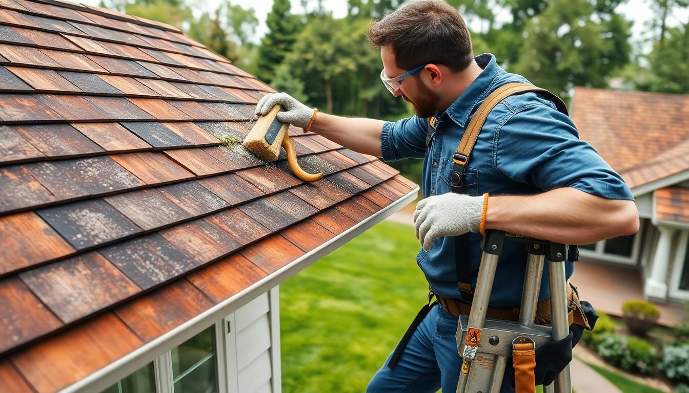 Clean a Cedar Shake Roof