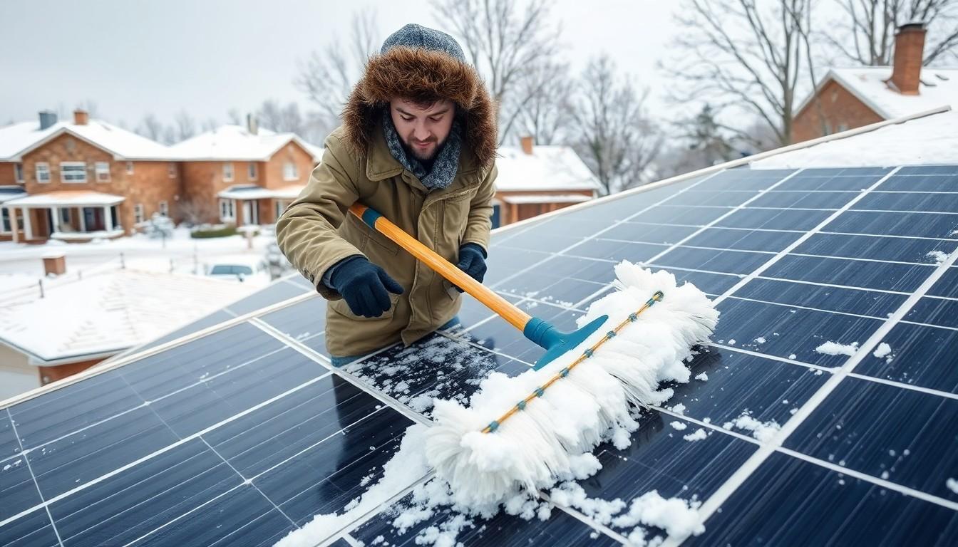 Remove Snow From Solar Panels