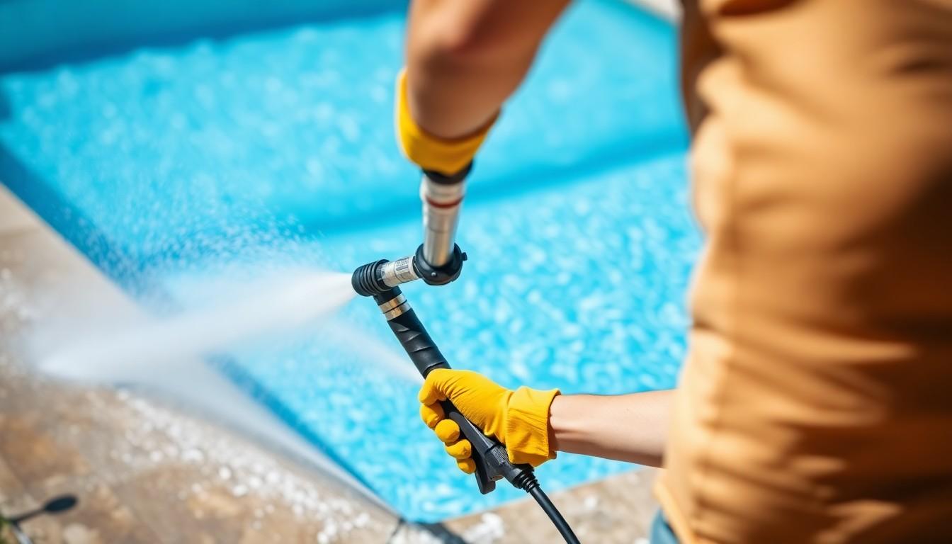Pressure Wash a Pool Deck