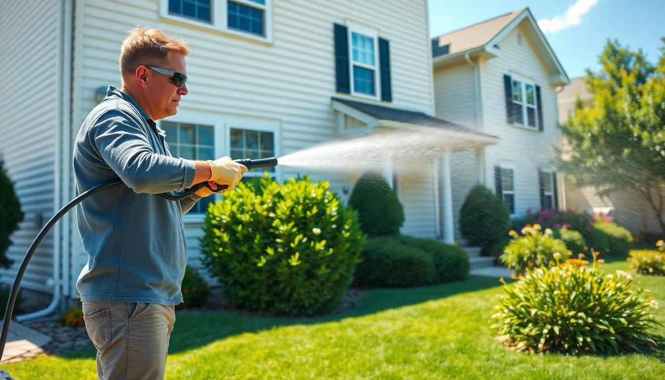 Pressure Wash 2 Story House