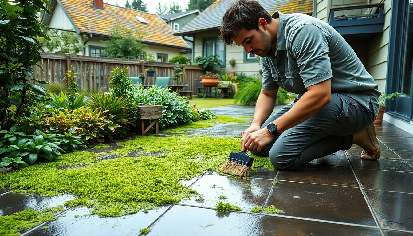 Remove Surface Moss And Algae
