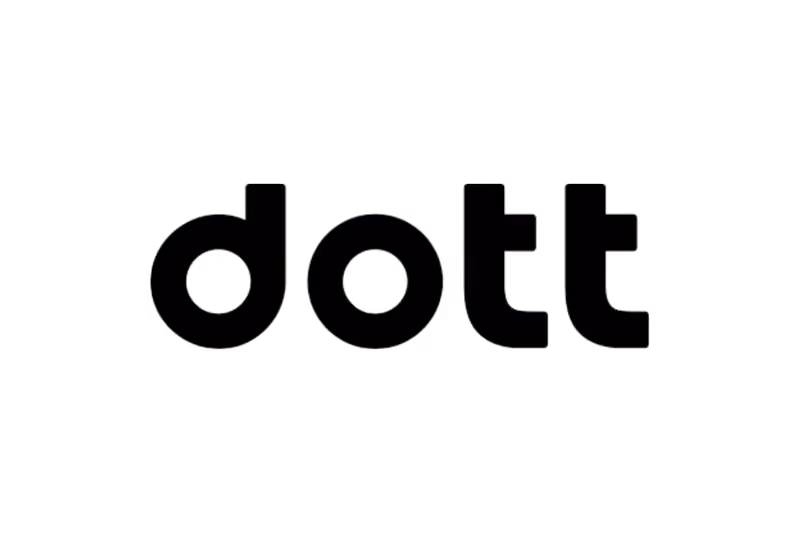 Logo de la marque Dott en texte noir simple.