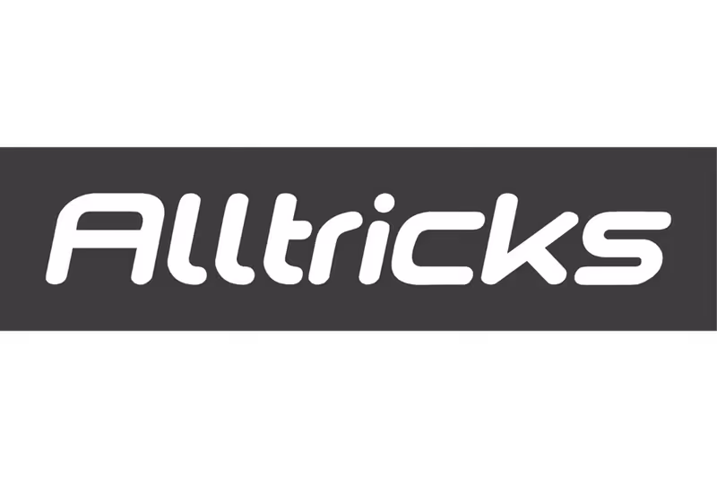 Logo de la marque Alltricks en texte blanc sur fond noir.