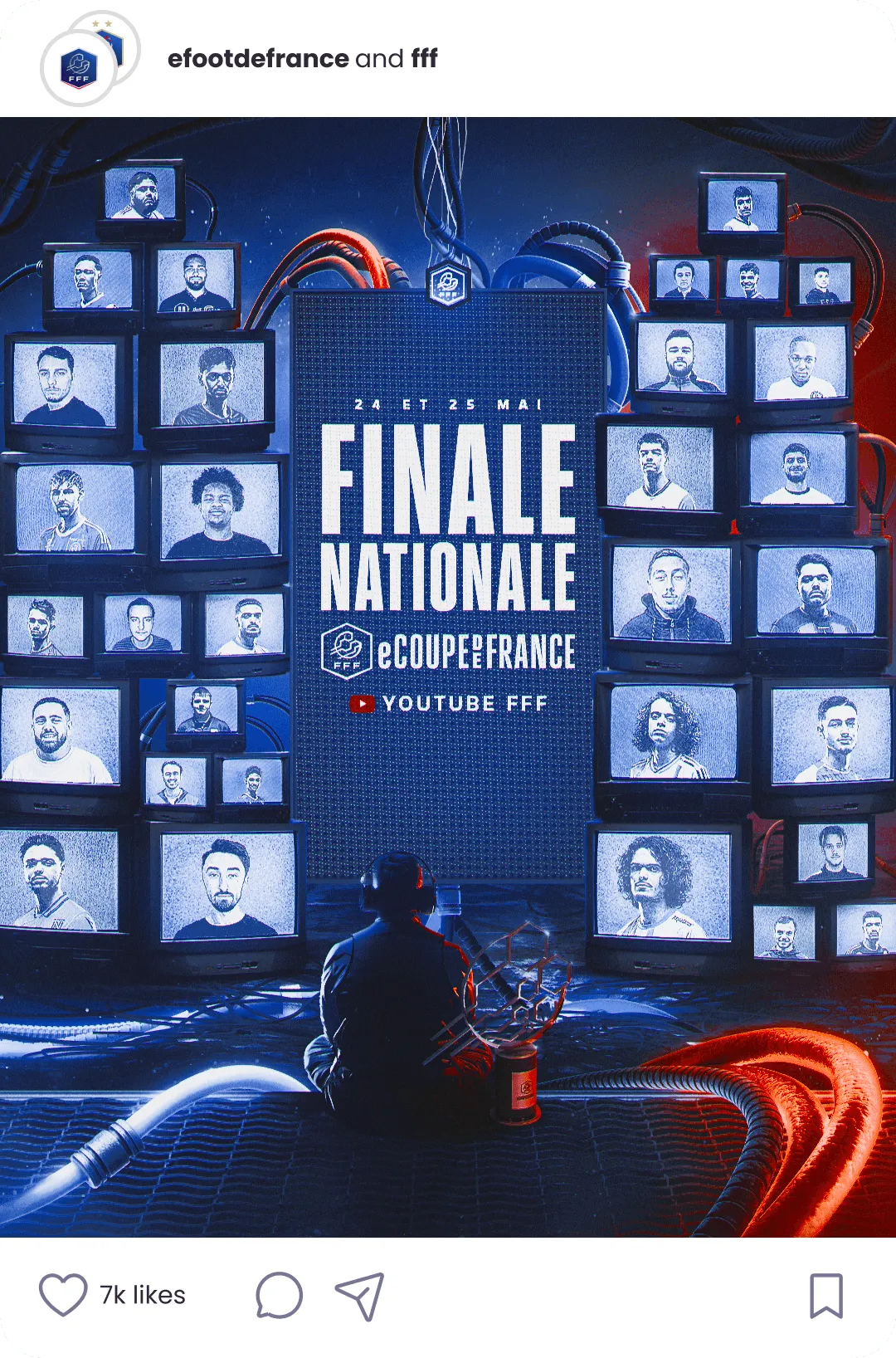 Publication Instagram annonçant la finale nationale de la eCoupe de France 2024