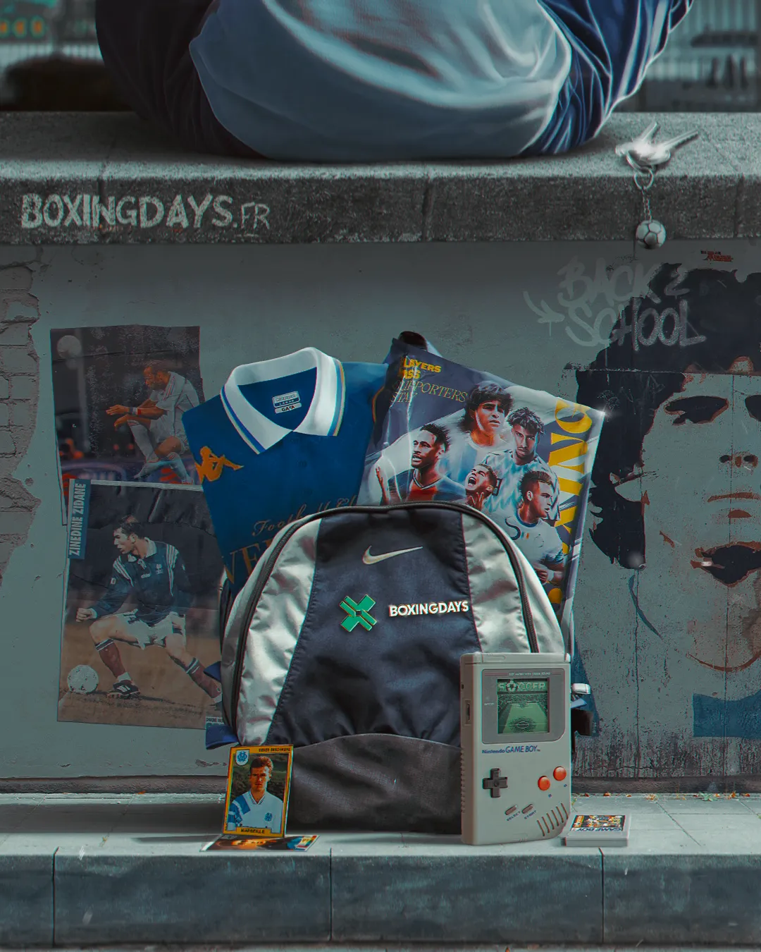 Visuel de rentrée Boxingdays : vitrine de maillots mystères et de coffrets