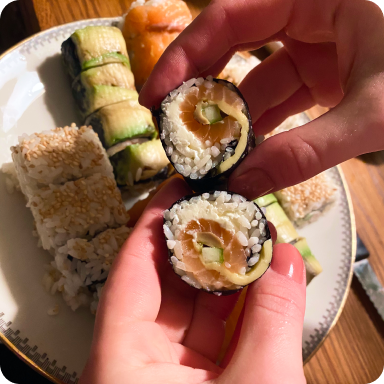Homemade sushi