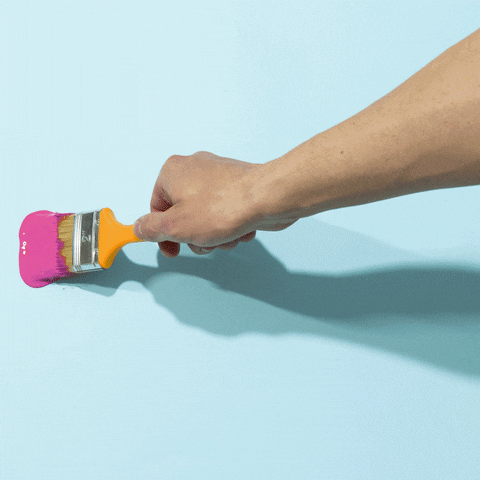 hand brushing paint
