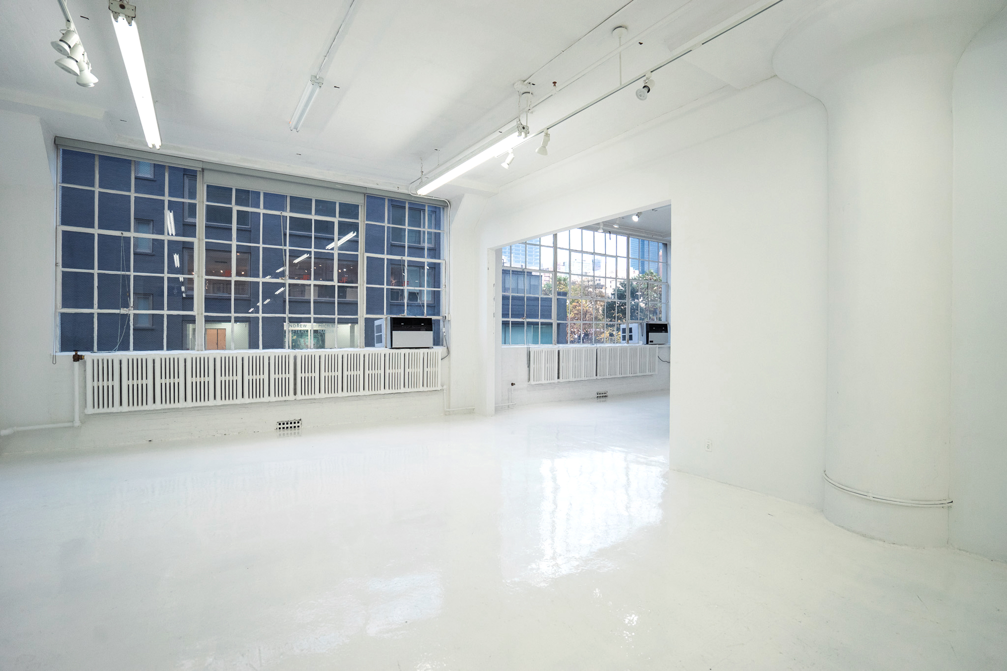 Empty view of Space A & B