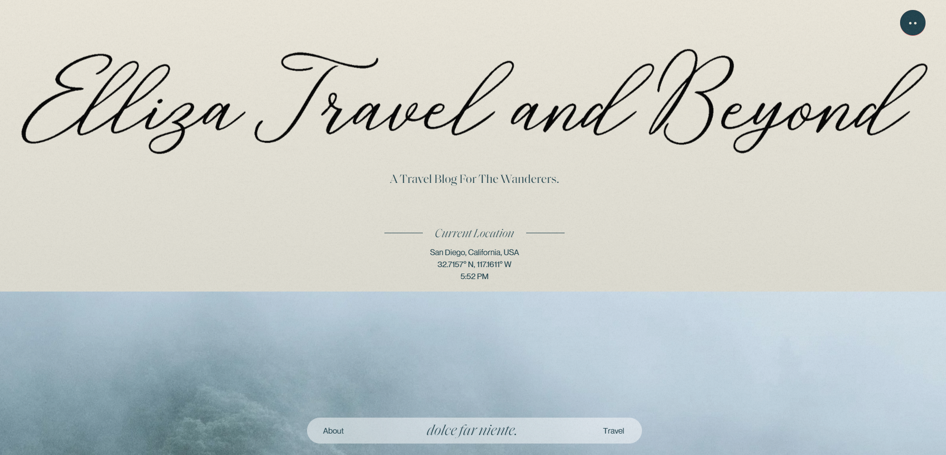 esthetic homepage image for eliza travel and beyond- used for branding and visual identity