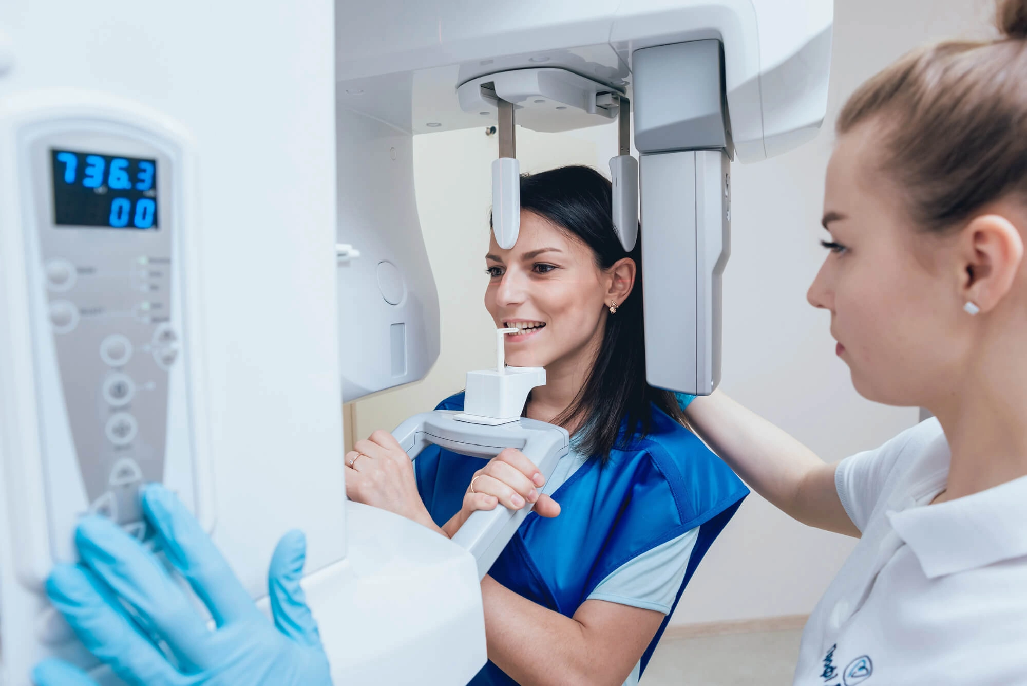 Woman screened by Dentist Charlotte NC