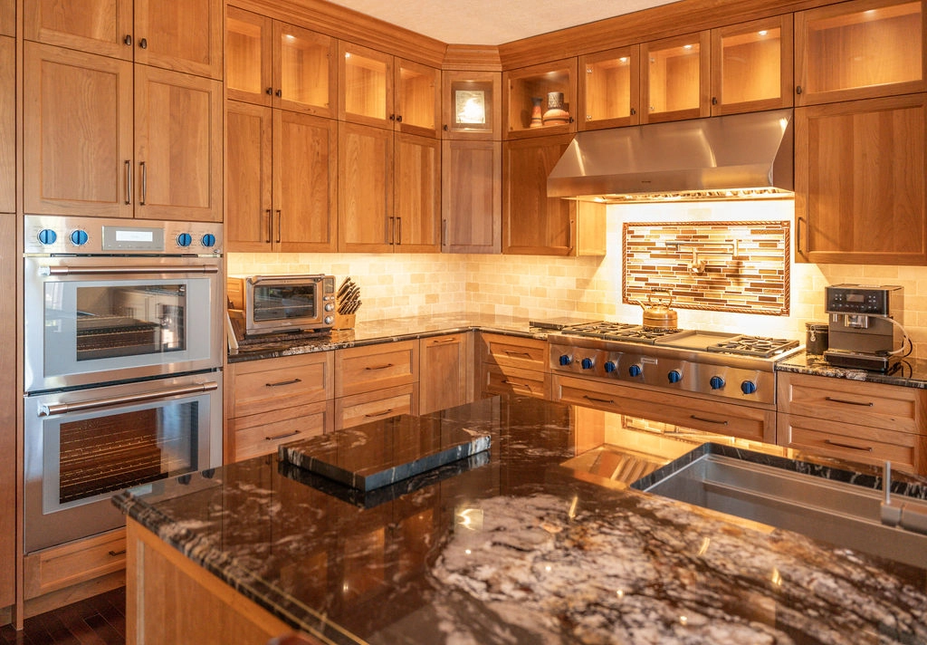 custom kitchen with large accessible spaces