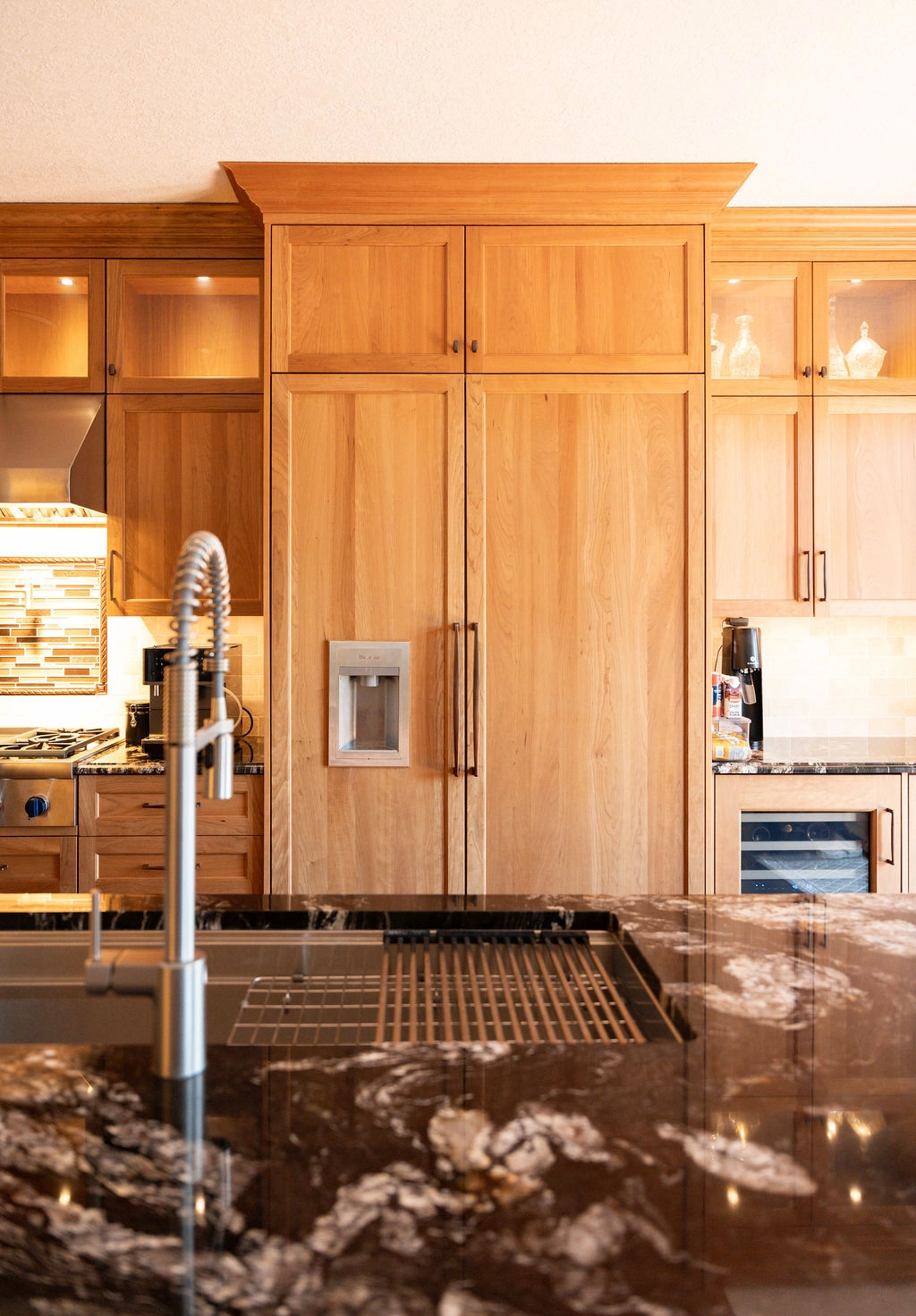 large kitchen and cabinets