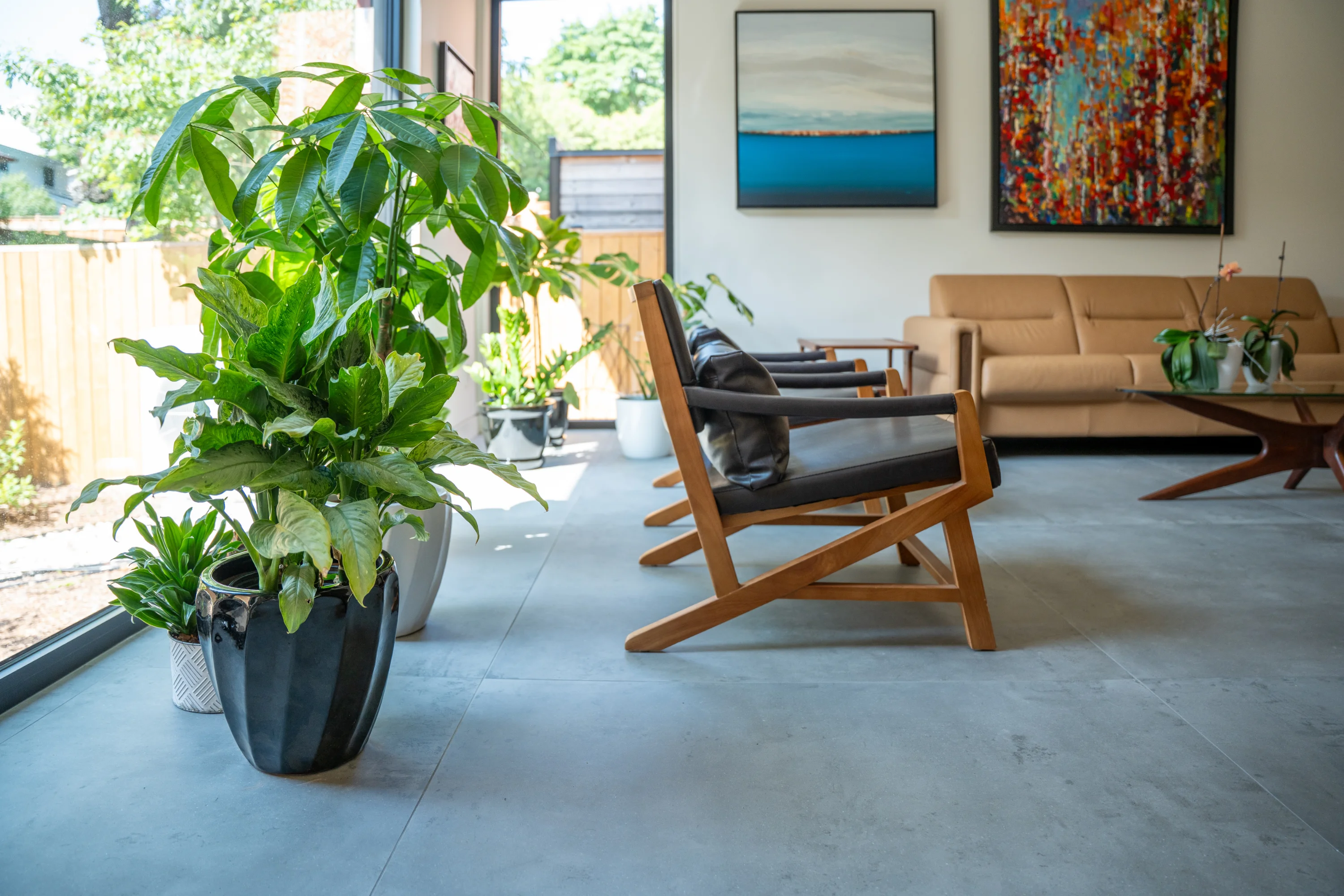 chairs and furnishings in living room