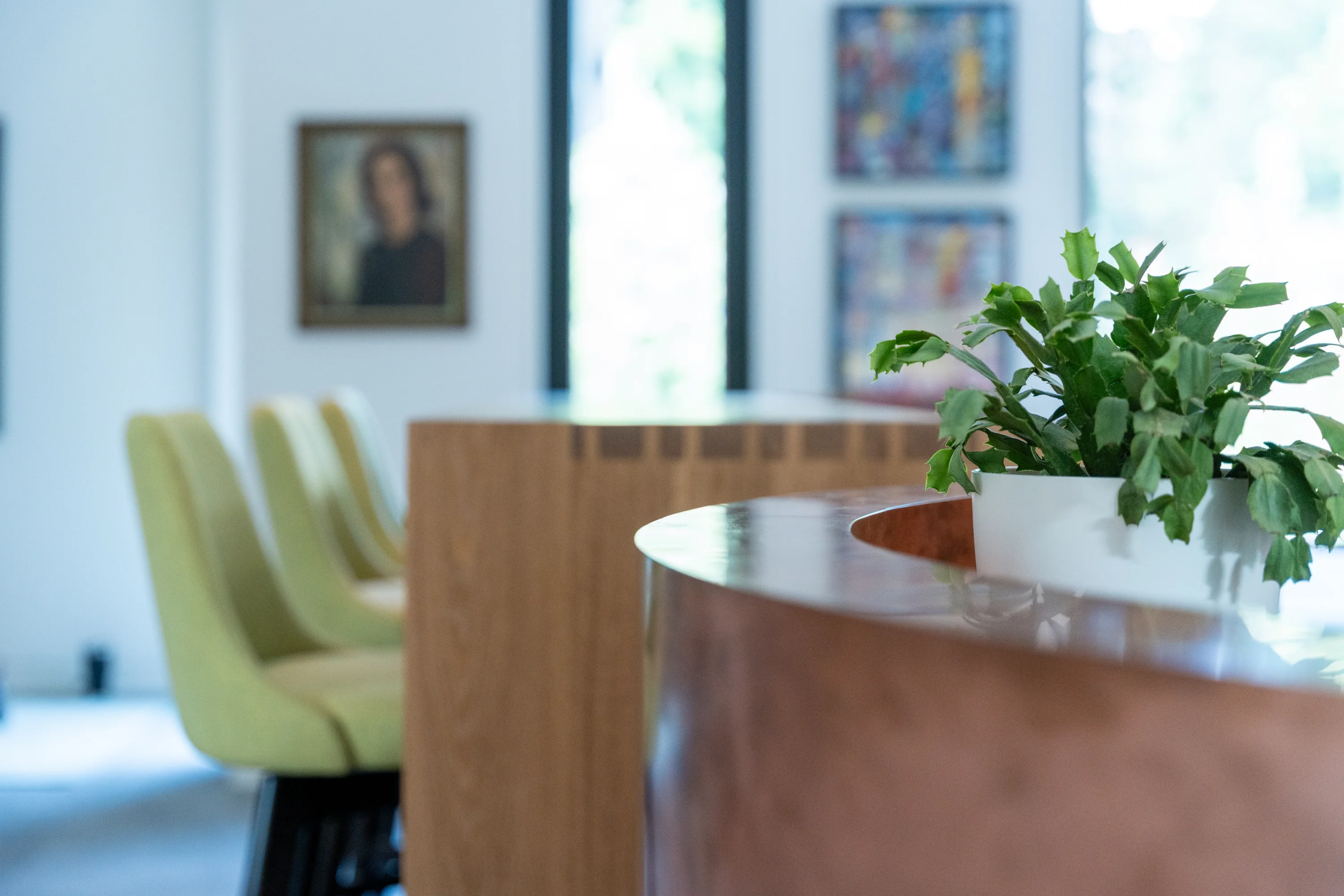 custom curved counter spaces