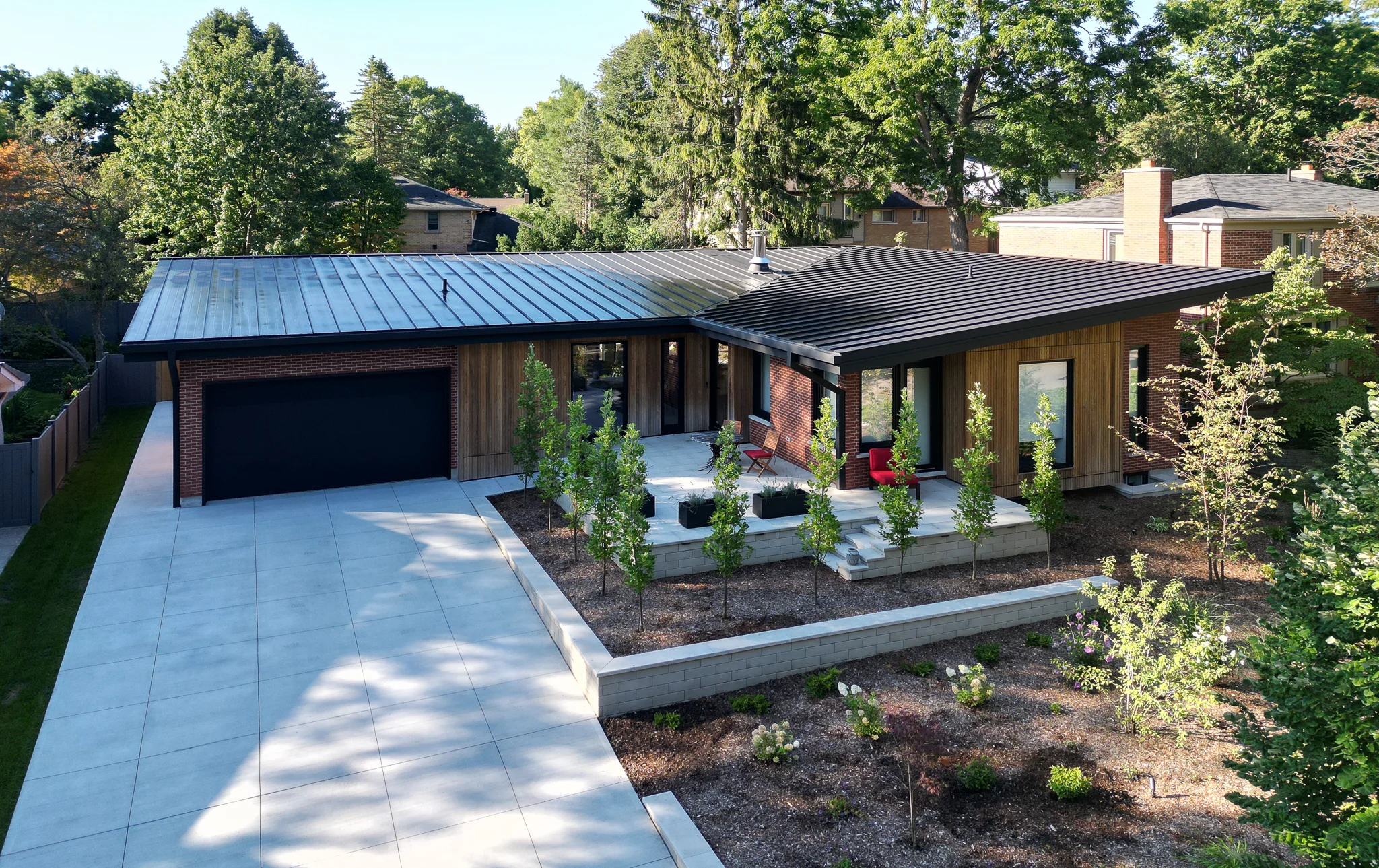 overhead shot of house