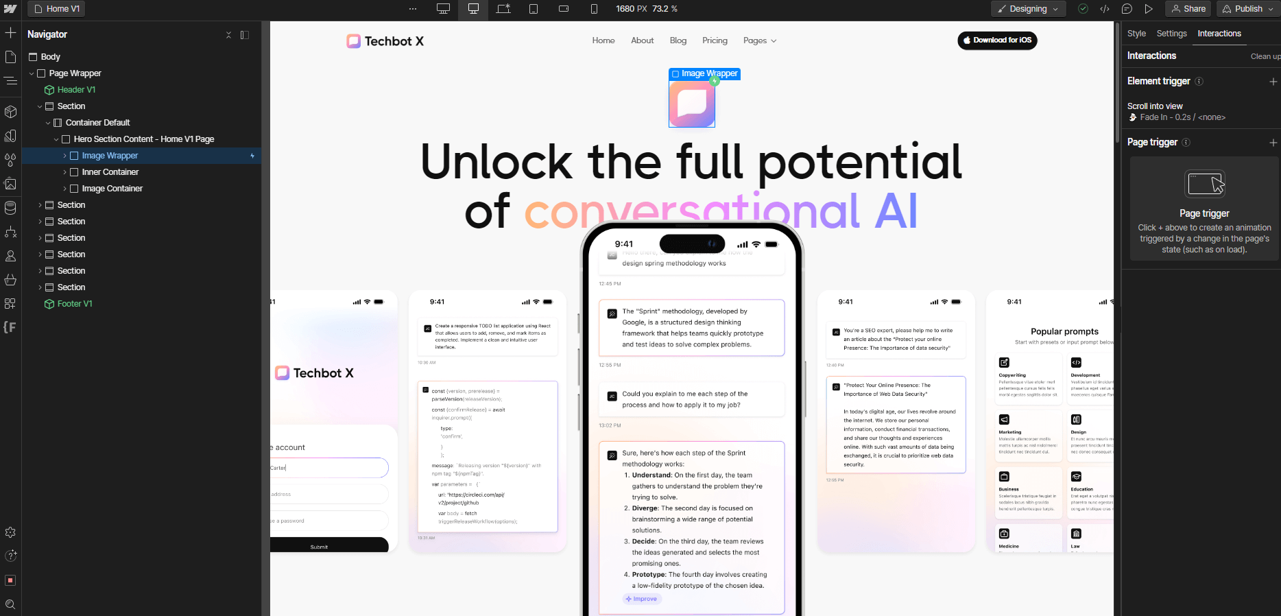 Animations - Techbot X Webflow Template