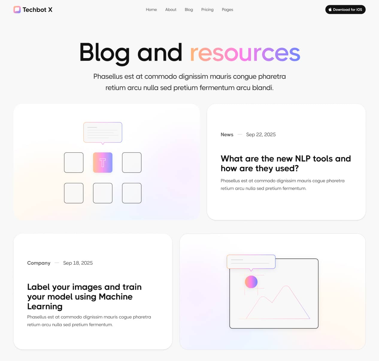 Techbot X - Blog V1 Page - AI App Webflow Template