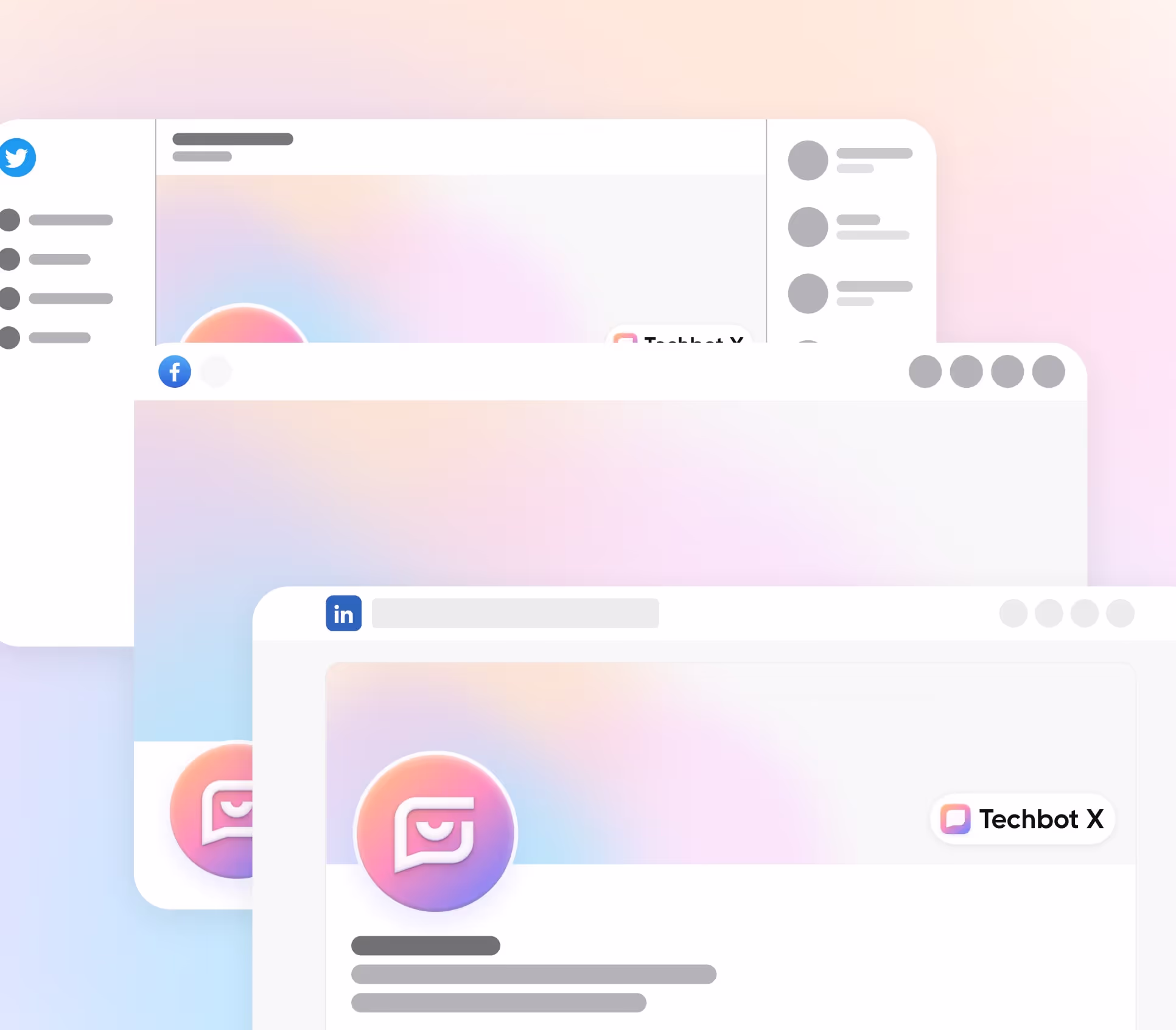 Techbot X - Social Media Assets - AI App Webflow Template