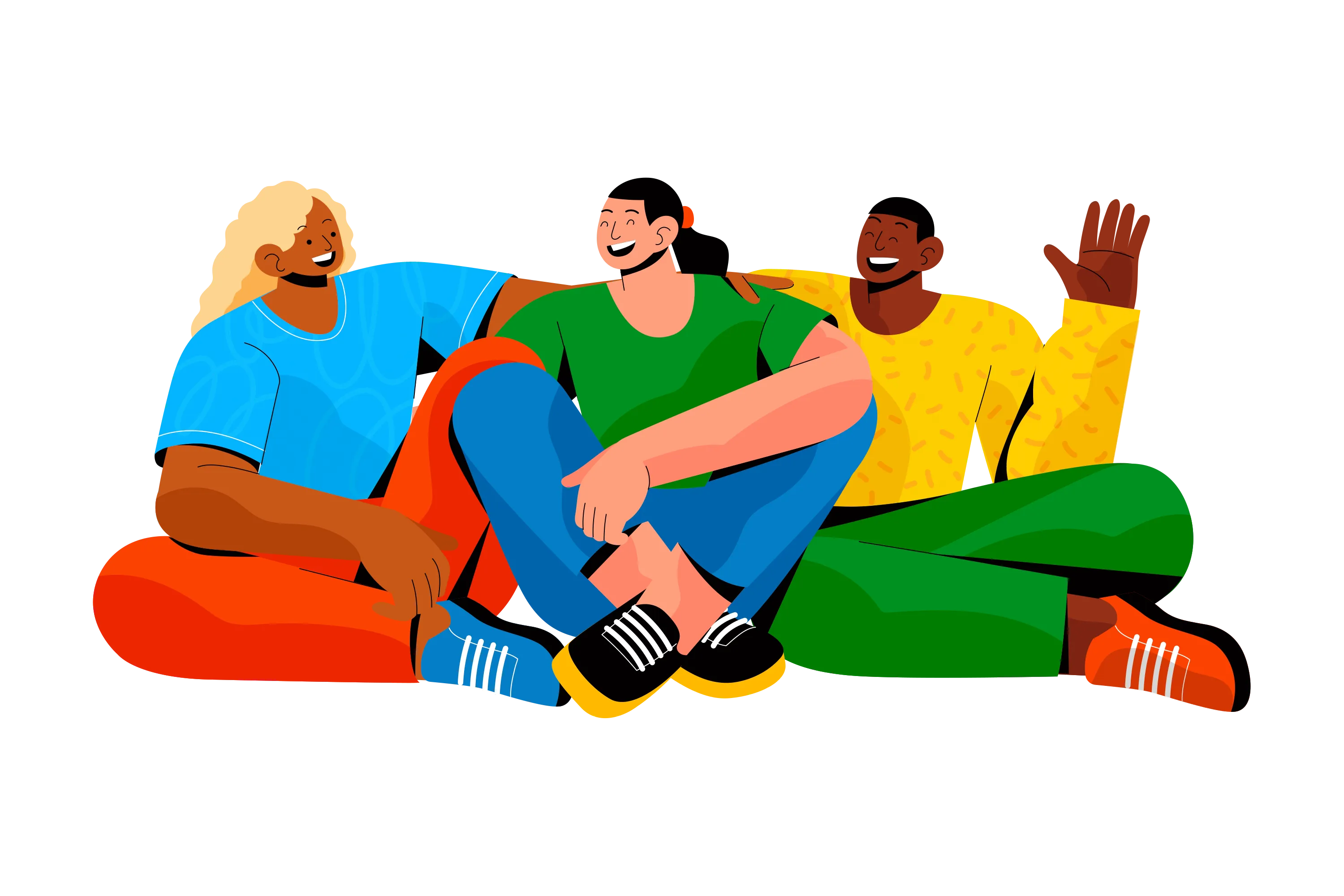 illustration of friends hanging out