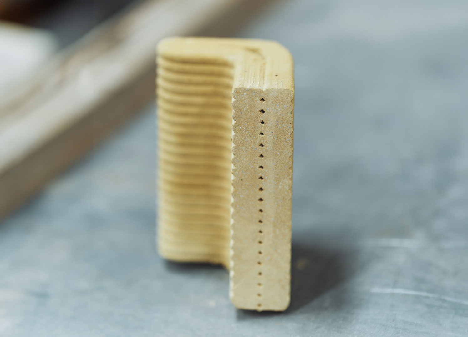 3D concrete printing sample with precise layered texture and design