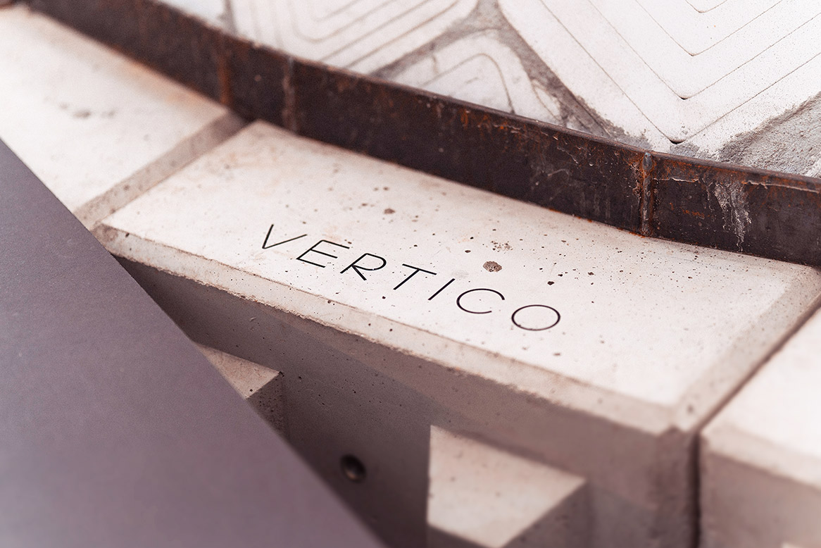 3D concrete printing project with Vertigo-labeled architectural component