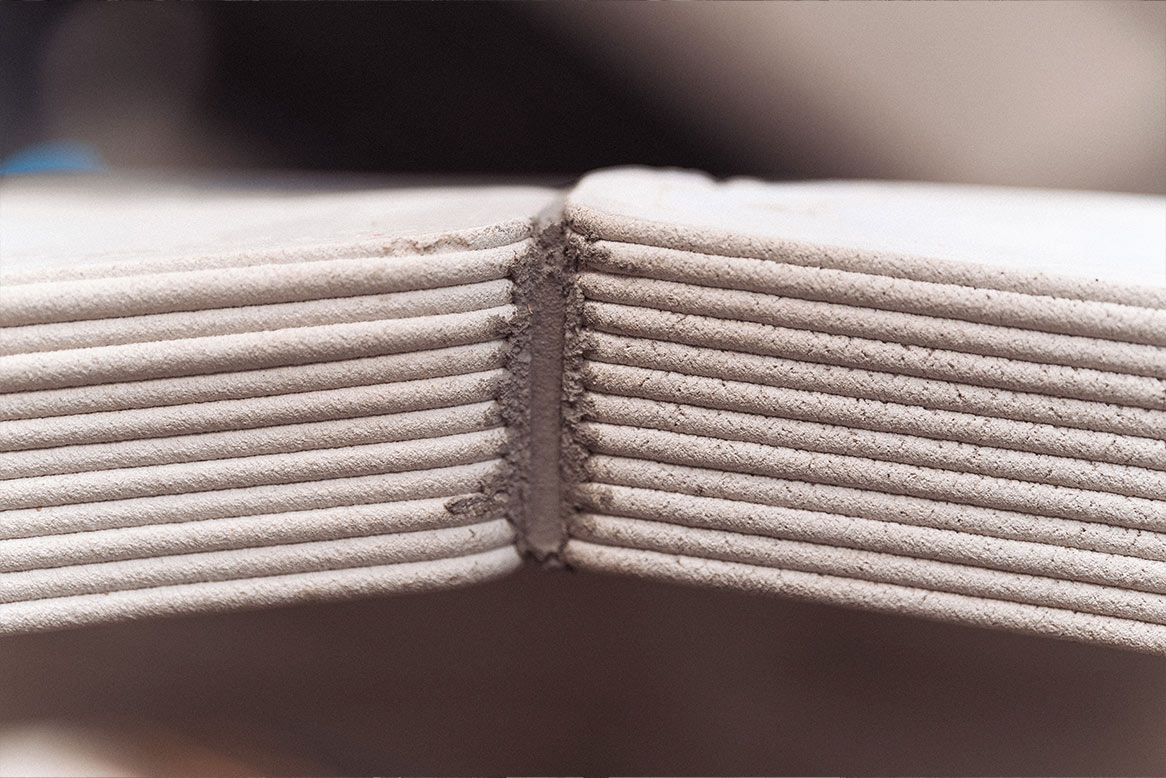 3D concrete printing project showing layered texture and precise construction