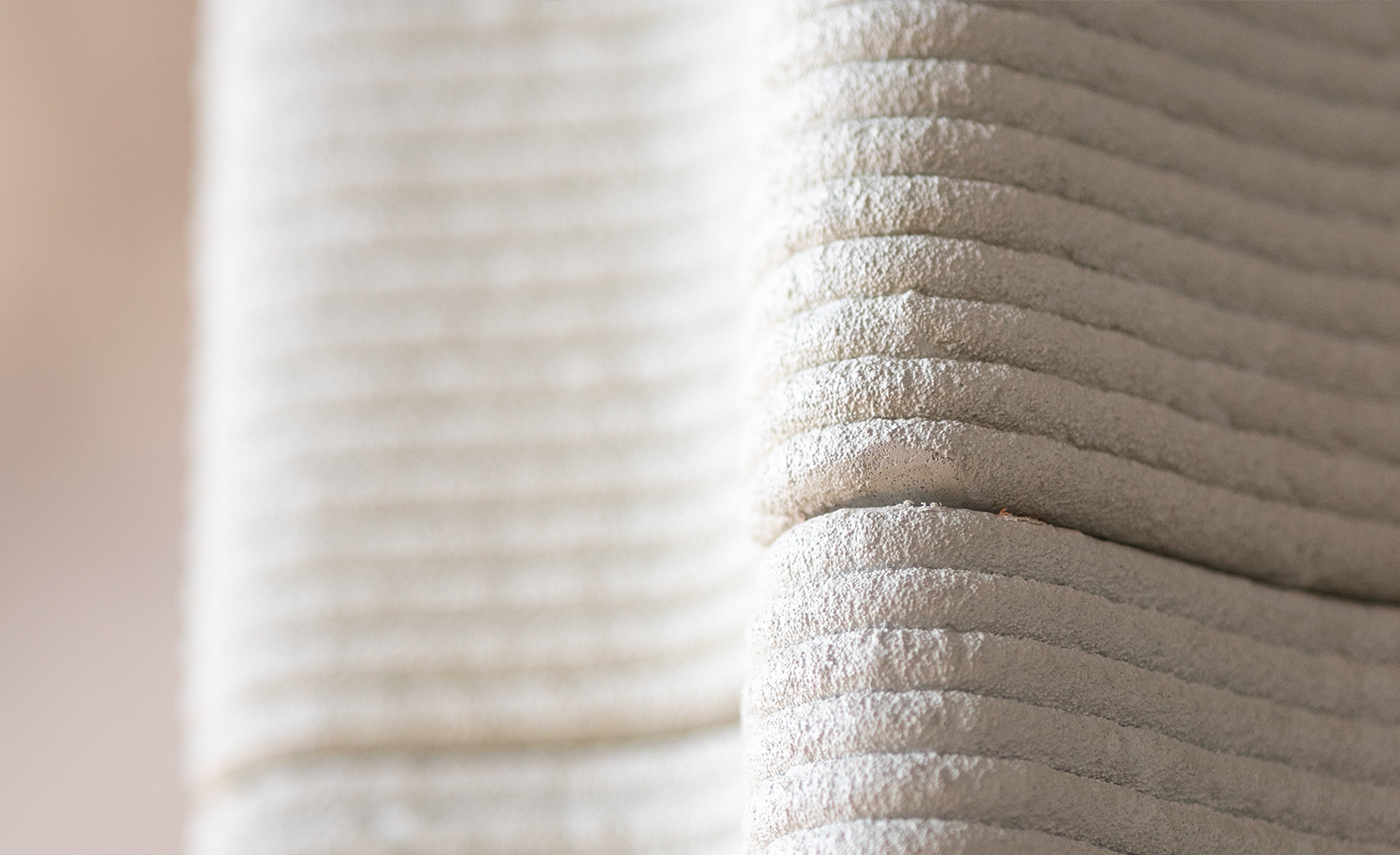 3D concrete printing creating textured layers for innovative architectural projects