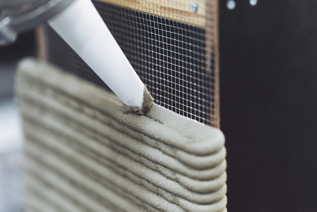 3D concrete printing showcasing layered extrusion technology for innovative construction projects