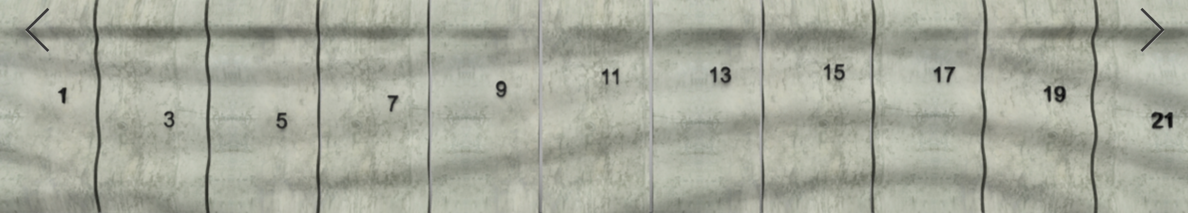 3D concrete printing project grid showing numbered sections for measurement