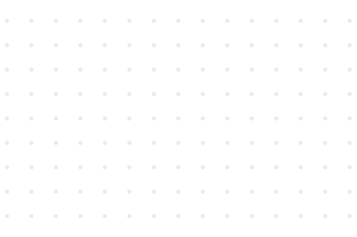 Modèle de grille de points espacés régulièrement sur fond blanc.