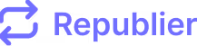 Icône de flèche circulaire pour republier avec le texte 'Republier'.