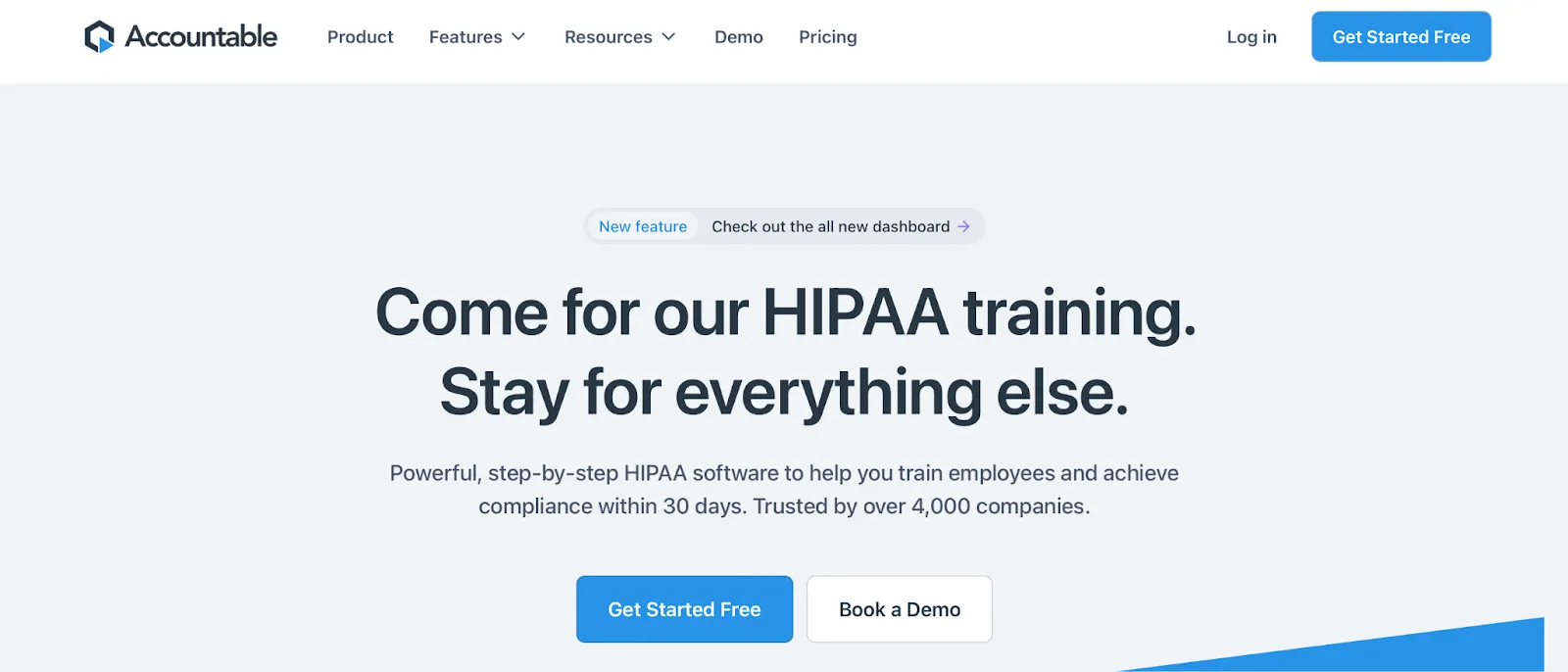 This is the home page of Accountable