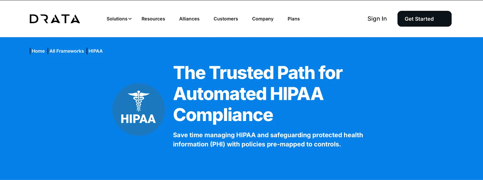 This is the home page of Drata
