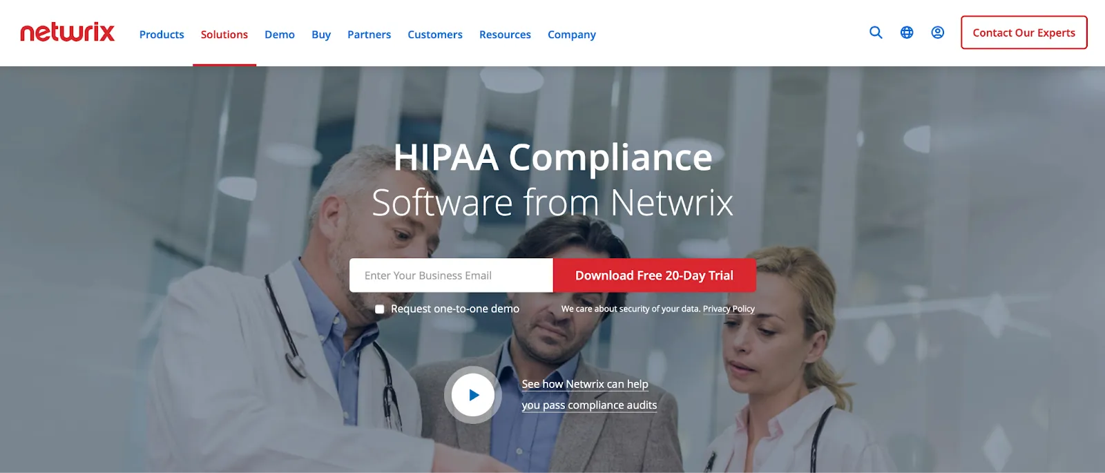 This is the home page of Netwrix