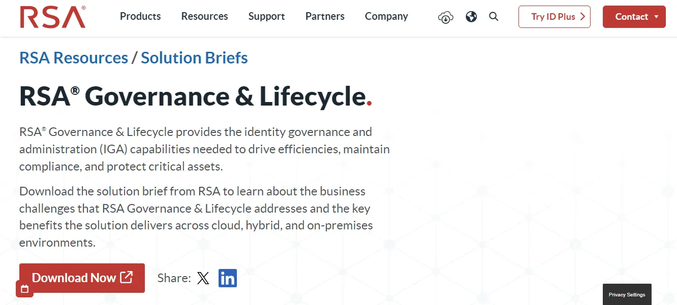 RSA Identity Governance & Lifecycle