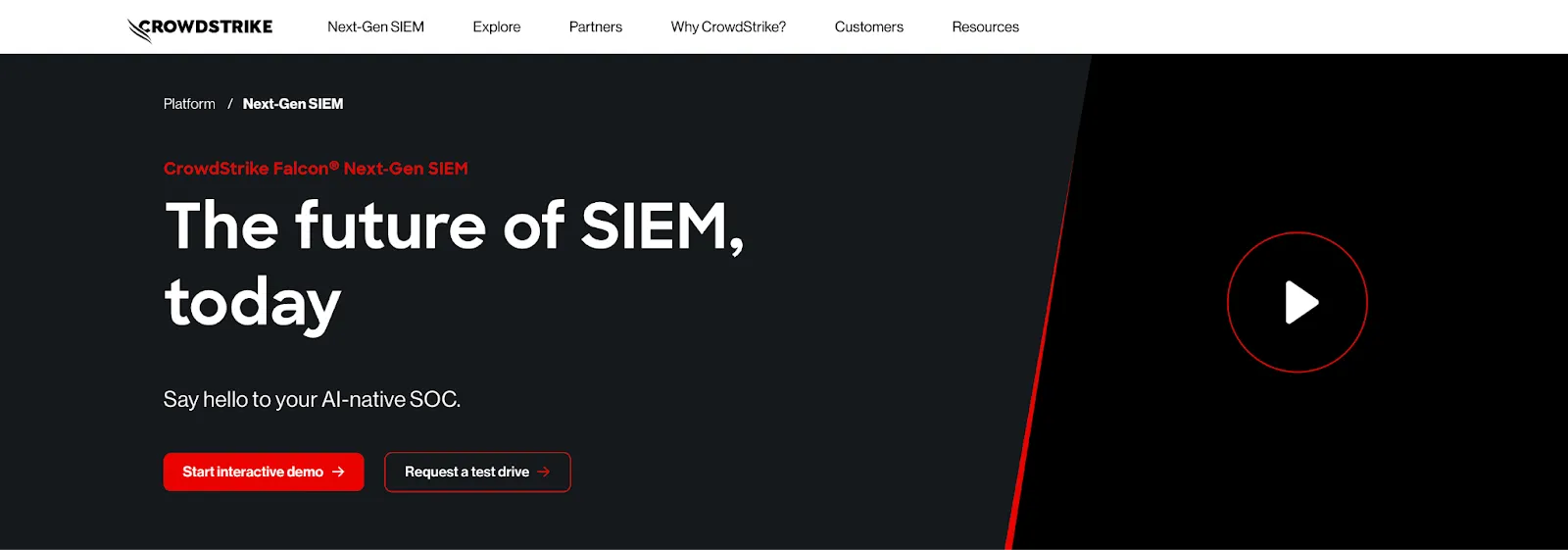 This is the home page of CrowdStrike