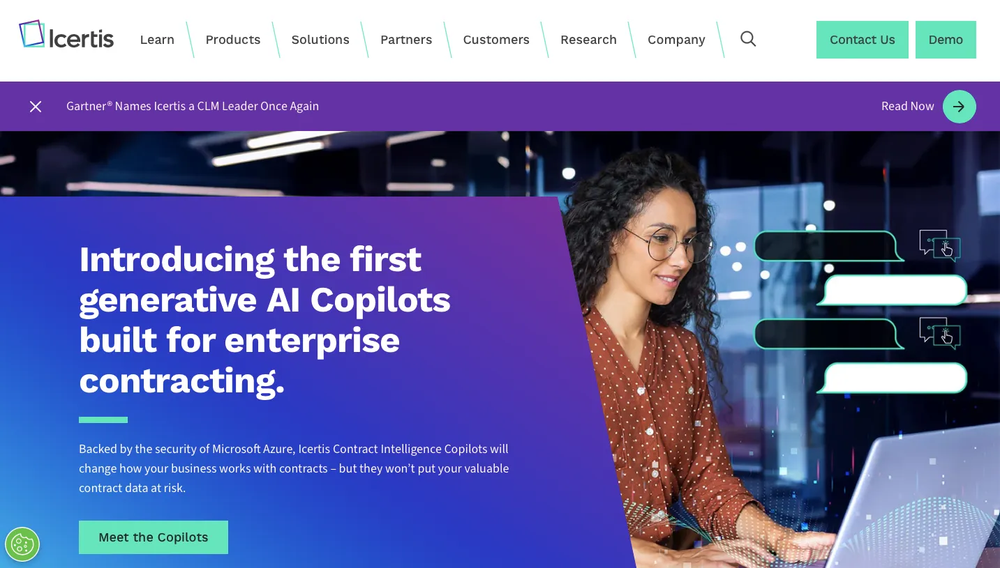 This is the home page of Icertis Suite
