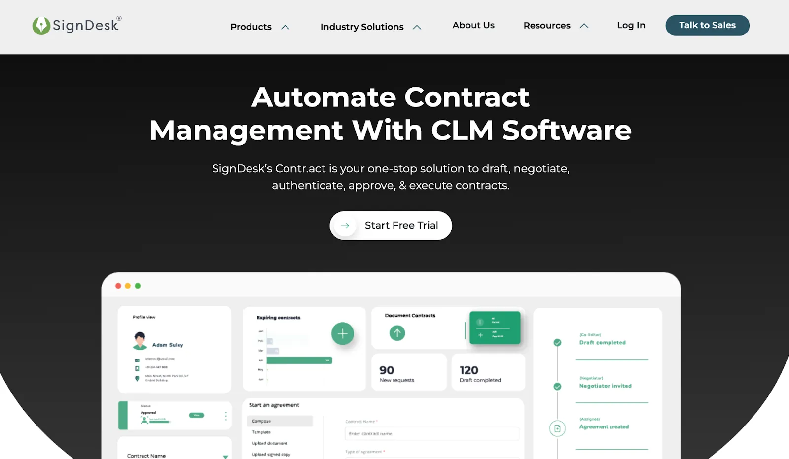 This is the home page of SignDesk