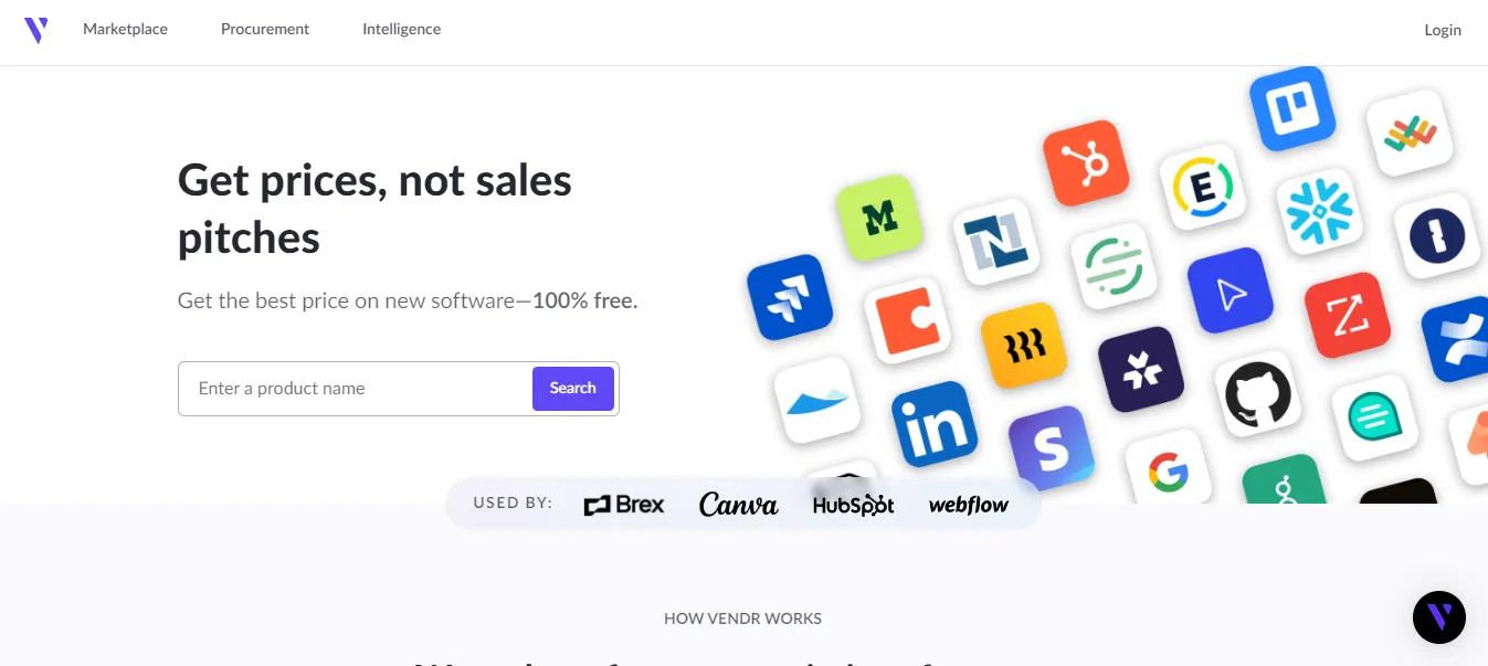 Vendr Homepage