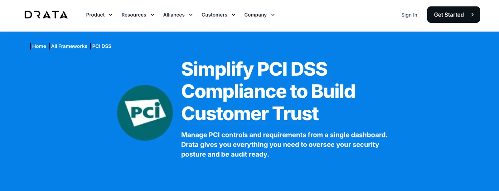 This is the home page of Drata