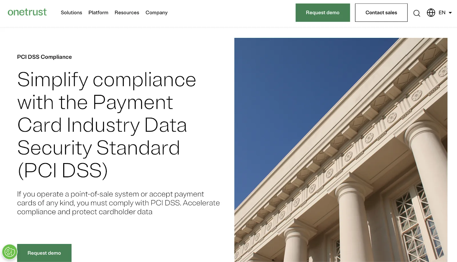 This is the home page of OneTrust