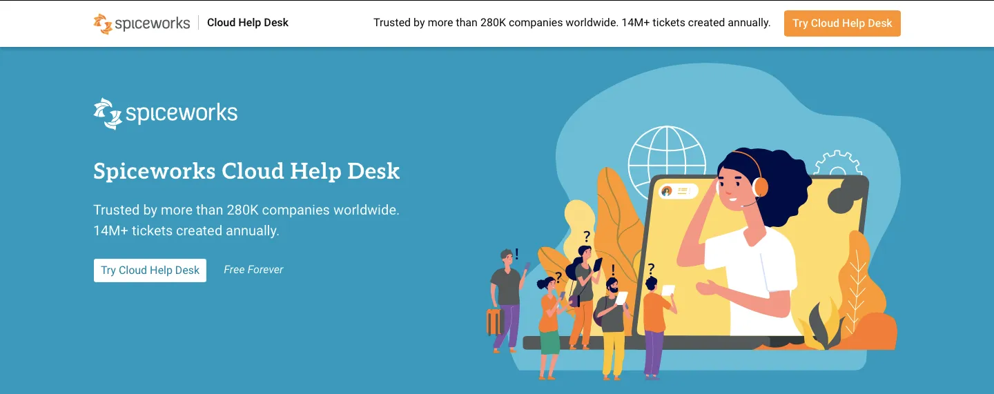  This is the home page of Spiceworks